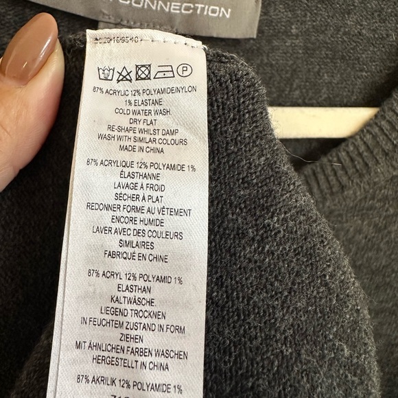 #19- Long sweater dress in charcoal colour - Picture 6 of 7